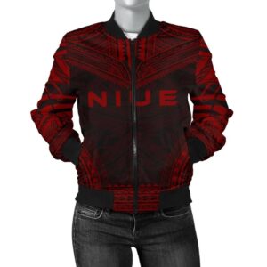 Bomber Jacket Niue Polynesian Chief - Red Version - Bn10 Bomber Jacket