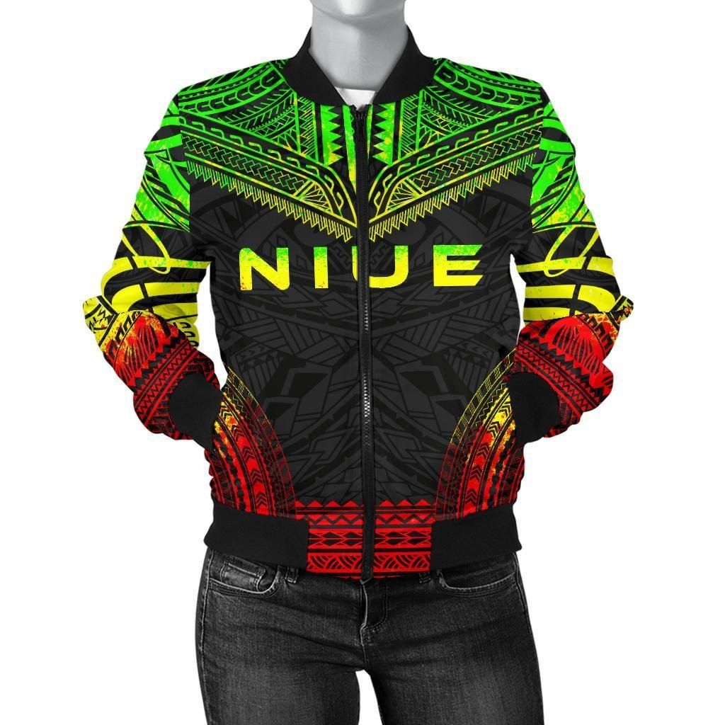 Bomber Jacket Niue Polynesian Chief - Reggae Version - Bn10 Bomber Jacket Bomber Jacket Niue Polynesian Chief - Reggae Version - Bn10 Bomber Jacket