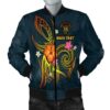 Bomber Jacket Niue Polynesian Personalised - Legend of Niue (Blue) - BN15 Bomber Jacket