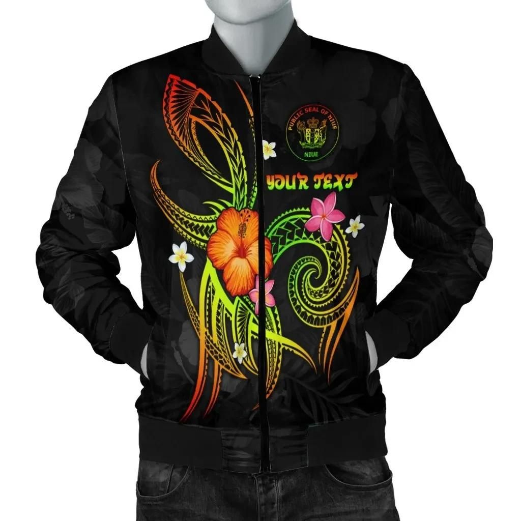 Bomber Jacket Niue Polynesian Personalised - Legend of Niue (Reggae) - BN15 Bomber Jacket Bomber Jacket Niue Polynesian Personalised - Legend of Niue (Reggae) - BN15 Bomber Jacket
