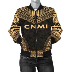 Bomber Jacket Northern Mariana Islands Polynesian Chief - Gold Version - Bn10 Bomber Jacket