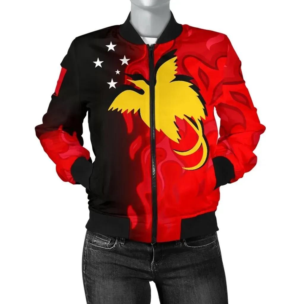 Bomber Jacket Papua New Guinea - PNG Flame - BN15 Bomber Jacket Bomber Jacket Papua New Guinea - PNG Flame - BN15 Bomber Jacket