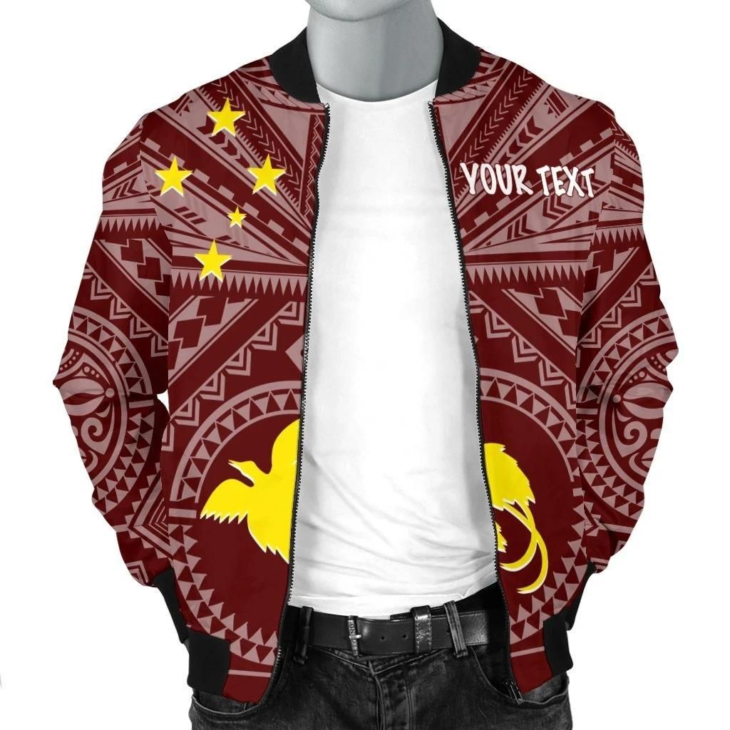 Bomber-Jacket-Papua-New-Guinea-Personalised-Flag-With-Polynesian-Patterns-Black-BN25-Bomber-Jacket-2