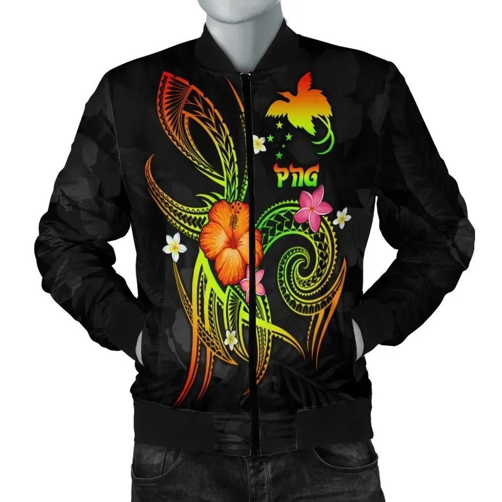 Bomber Jacket Papua New Guinea Polynesian - Legend of Papua New Guinea (Reggae) - BN15 Bomber Jacket Bomber Jacket Papua New Guinea Polynesian - Legend of Papua New Guinea (Reggae) - BN15 Bomber Jacket