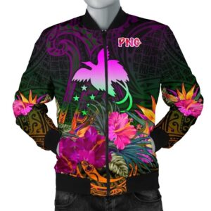 Bomber Jacket Papua New Guinea - Summer Hibiscus - BN15 Bomber Jacket