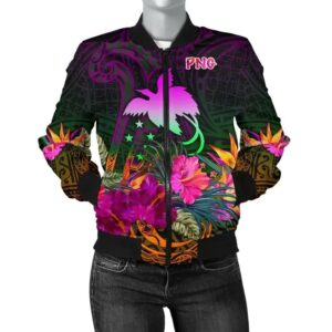 Bomber Jacket Papua New Guinea - Summer Hibiscus - BN15 Bomber Jacket