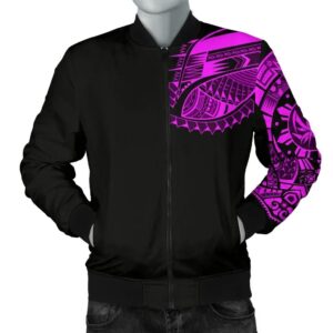 Bomber Jacket Polynesian Chest Tattoo Pink A7
