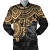 Bomber Jacket Polynesian Hawaii - Gold Turtle - BN1518 Bomber Jacket