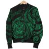 Bomber Jacket Polynesian Hawaii - Green Turtle Tribal - BN12 Bomber Jacket