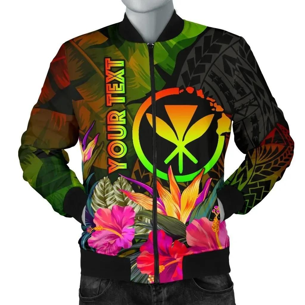 Bomber Jacket Polynesian Hawaii Kanaka Maoli Polynesian Personalised - Hibiscus and Banana Leaves - BN15 Bomber Jacket Bomber Jacket Polynesian Hawaii Kanaka Maoli Polynesian Personalised - Hibiscus and Banana Leaves - BN15 Bomber Jacket