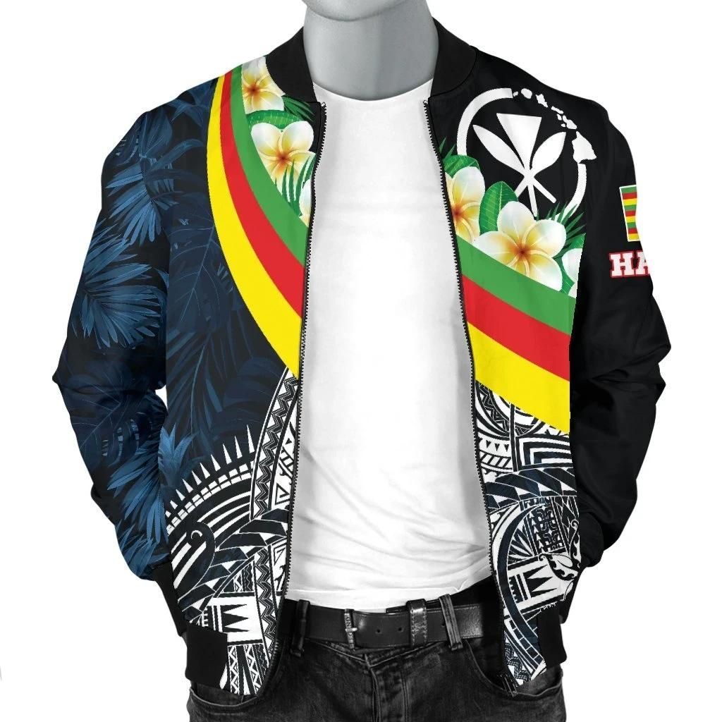 Bomber-Jacket-Polynesian-Hawaii-Kanaka-Maoli-With-Plumeria-Style-BN18-Bomber-Jacket-2