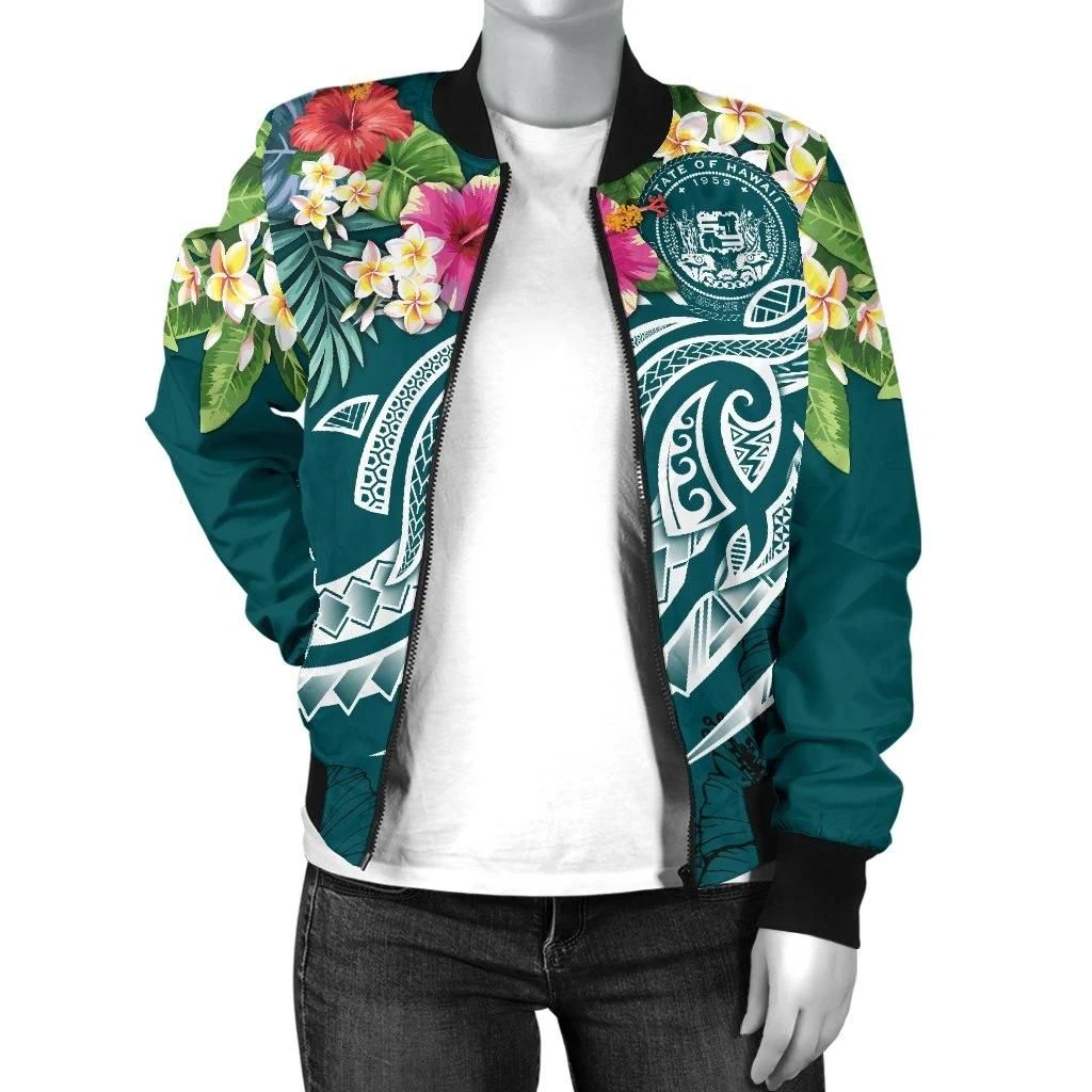 Bomber-Jacket-Polynesian-Hawaii-Summer-Plumeria-BN15-Bomber-Jacket-2