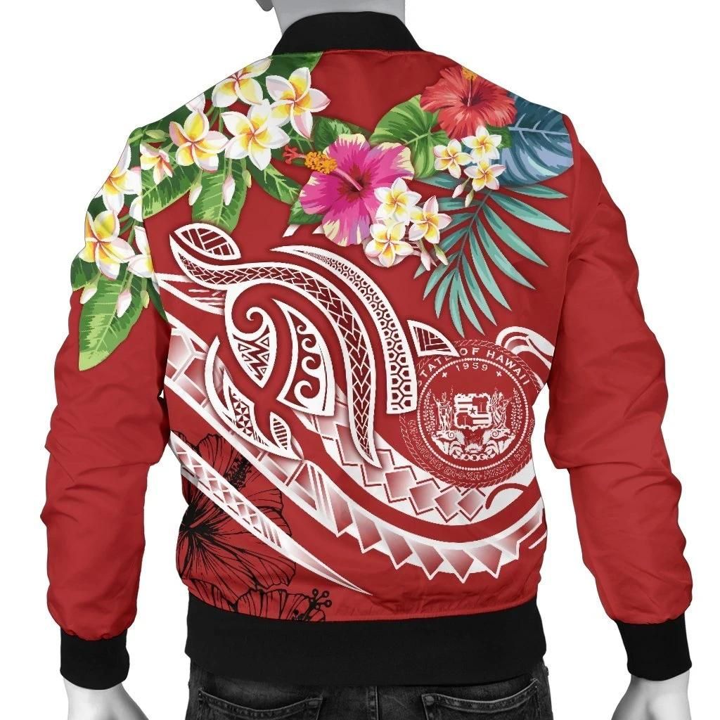 Bomber-Jacket-Polynesian-Hawaii-Summer-Plumeria-Red-BN15-1