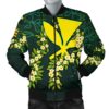 Bomber Jacket Polynesian Hawaii - Ti Leaf Lei Turtle - BN11 Bomber Jacket
