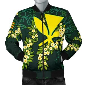 Bomber Jacket Polynesian Hawaii - Ti Leaf Lei Turtle - BN11 Bomber Jacket