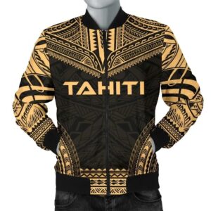 Bomber Jacket Tahiti Polynesian Chief - Gold Version - Bn10 Bomber Jacket