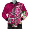 Bomber Jacket Tahiti - Turtle Plumeria (Pink) - BN18 Bomber Jacket