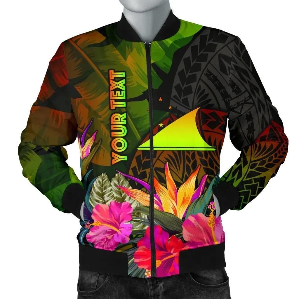 Bomber Jacket Tokelau Polynesian Personalised - Hibiscus and Banana Leaves - BN15 Bomber Jacket Bomber Jacket Tokelau Polynesian Personalised - Hibiscus and Banana Leaves - BN15 Bomber Jacket