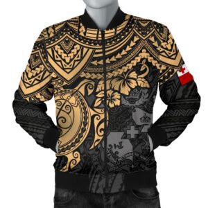 Bomber Jacket Tonga Polynesian - Golden Turtle - BN15 Bomber Jacket