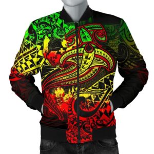 Bomber Jacket Tonga - Reggae Shark Polynesian Tattoo - BN18 Bomber Jacket