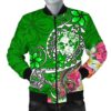 Bomber Jacket Tonga - Turtle Plumeria (Green) - BN18 Bomber Jacket