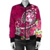 Bomber Jacket Tonga - Turtle Plumeria (Pink) - BN18 Bomber Jacket