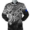 Bomber Jacket Wallis and Futuna Polynesian - White Turtle - BN1518 Bomber Jacket