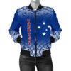 Bomber Jacketamoa Custom Personalised - Polynesian Fog Blue - BN09 Bomber Jacket