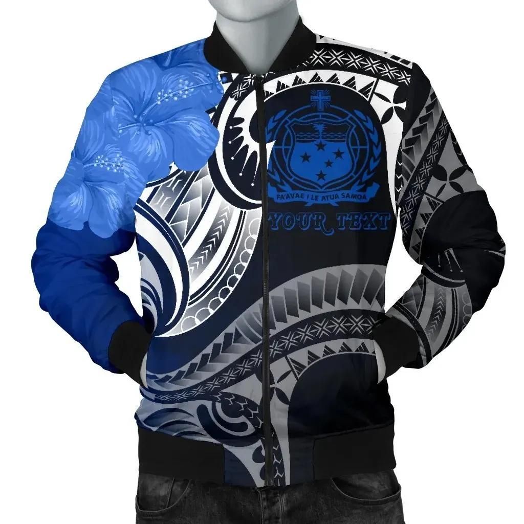 Bomber Jacketamoa Custom Personalised - Samoa Seal Wave Style (Blue) - BN18 Bomber Jacket Bomber Jacketamoa Custom Personalised - Samoa Seal Wave Style (Blue) - BN18 Bomber Jacket