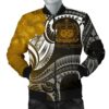 Bomber Jacketamoa Custom Personalised - Samoa Seal Wave Style (Gold) - BN18 Bomber Jacket