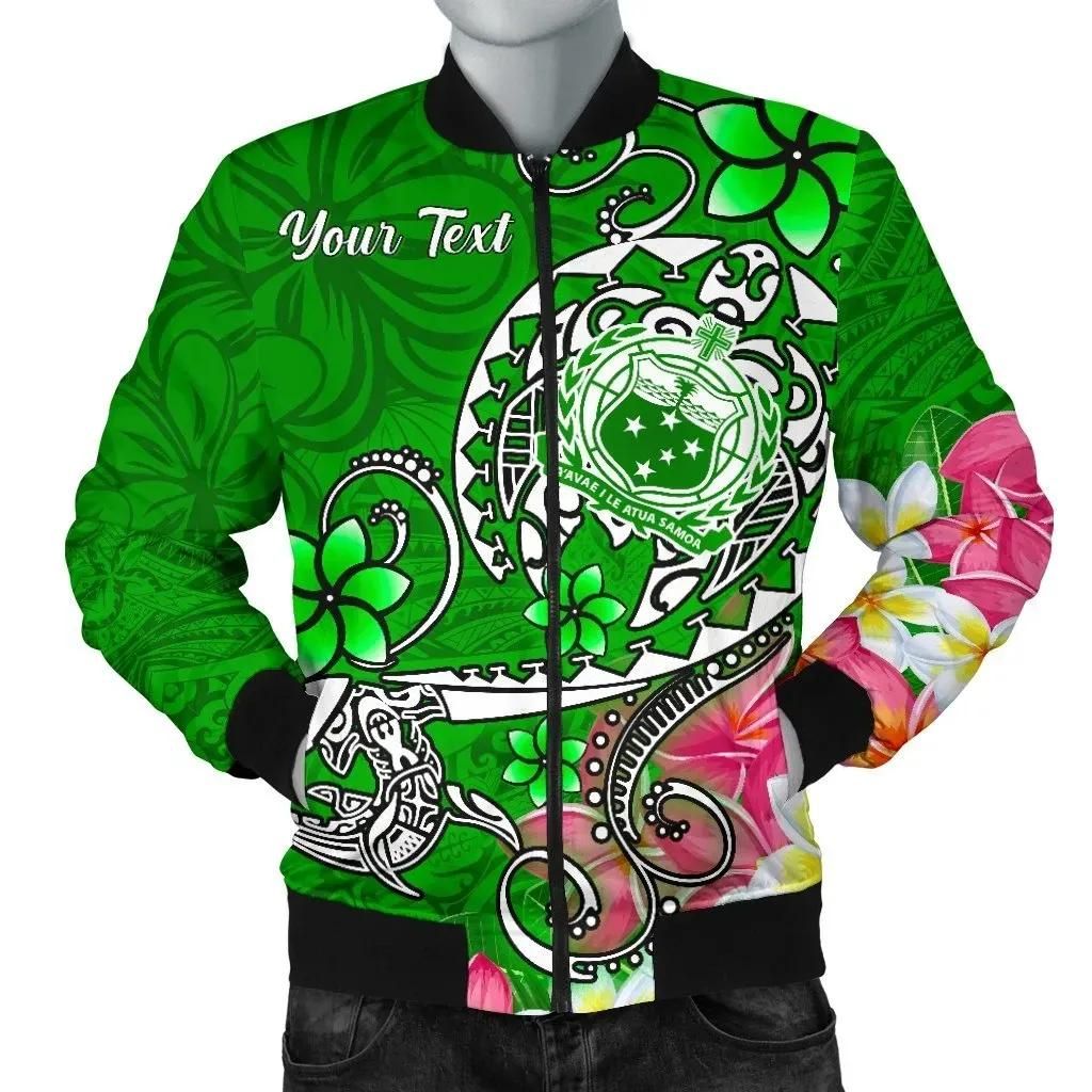 Bomber Jacketamoa Custom Personalised - Turtle Plumeria (Green) - BN18 Bomber Jacket Bomber Jacketamoa Custom Personalised - Turtle Plumeria (Green) - BN18 Bomber Jacket