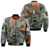 Bone Reaper Bow Hunter 3D Bomber Jacket