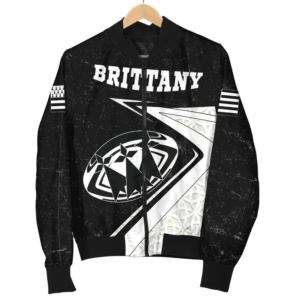 Brittany Rugby Men's Bomber Jacket - Celtic Bretagne Rugby Ball - BN22 Bomber Jacket Brittany Rugby Men's Bomber Jacket - Celtic Bretagne Rugby Ball - BN22 Bomber Jacket