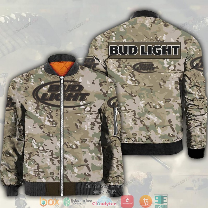 Bud Light Camouflage Bomber Jacket Bud Light Camouflage Bomber Jacket