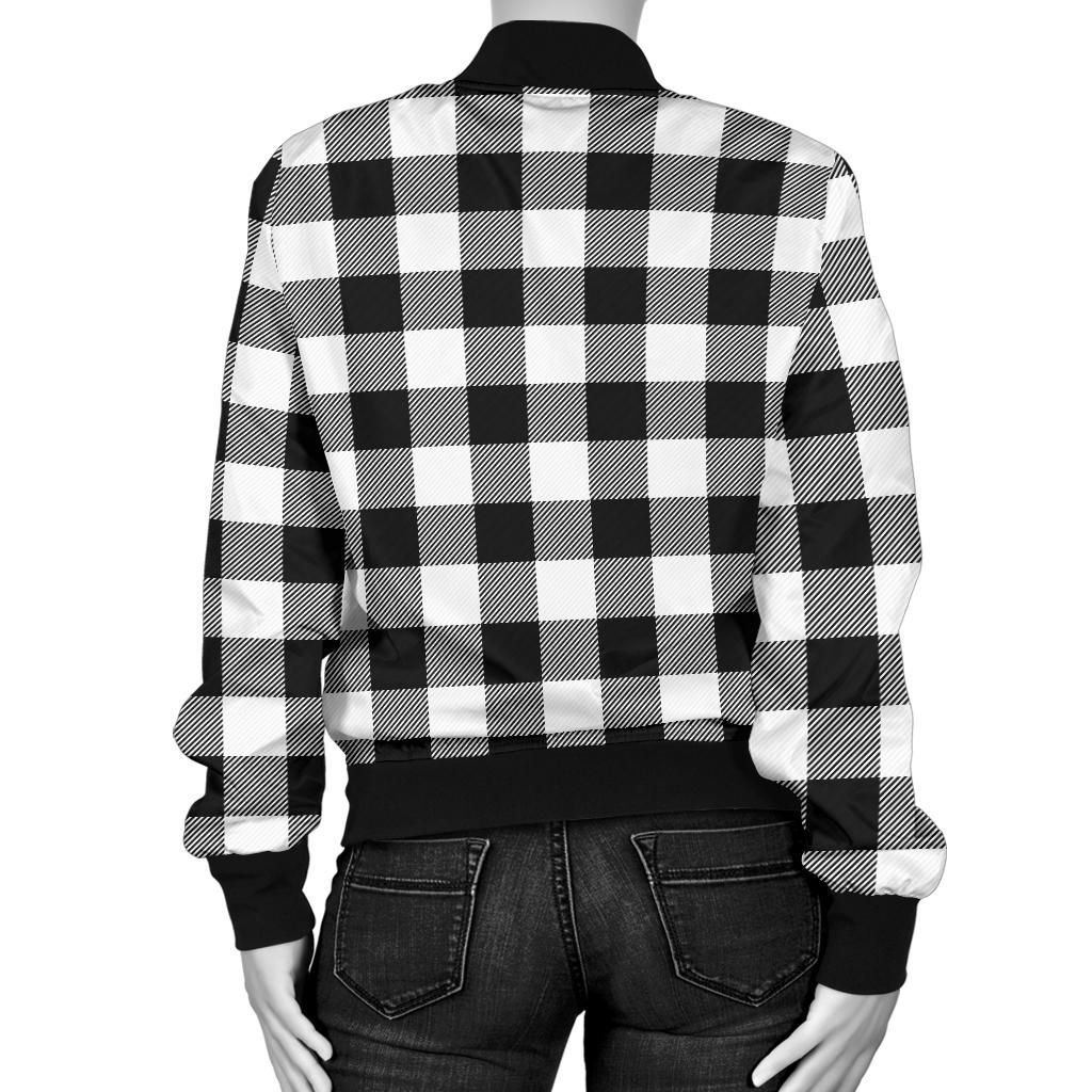 Buffalo-Plaid-Womens-Bomber-Jacket-White-Black-A10-Bomber-Jacket-1