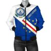 Cabo Verde Women's Bomber Jacket - Cabo Verde Flag And Coat Of Arms - BN25 Bomber Jacket