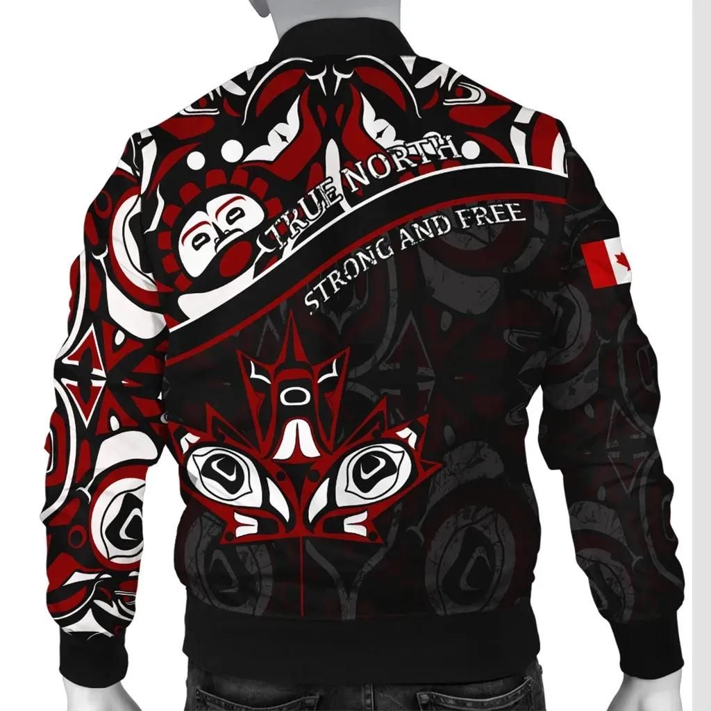 Canada-Day-Mens-Bomber-Jacket-Haida-Maple-Leaf-Style-Tattoo-Black-A02-Bomber-Jacket-1