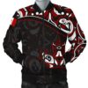 Canada Day Men's Bomber Jacket - Haida Maple Leaf Style Tattoo Black A02 Bomber Jacket