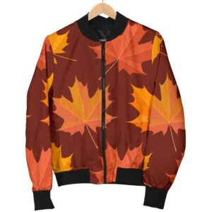 Canada Print Pattern Women Casual Bomber Jacket