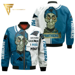 Carolina Panthers Haters Silence I Kill You Achmed Bomber Jacket