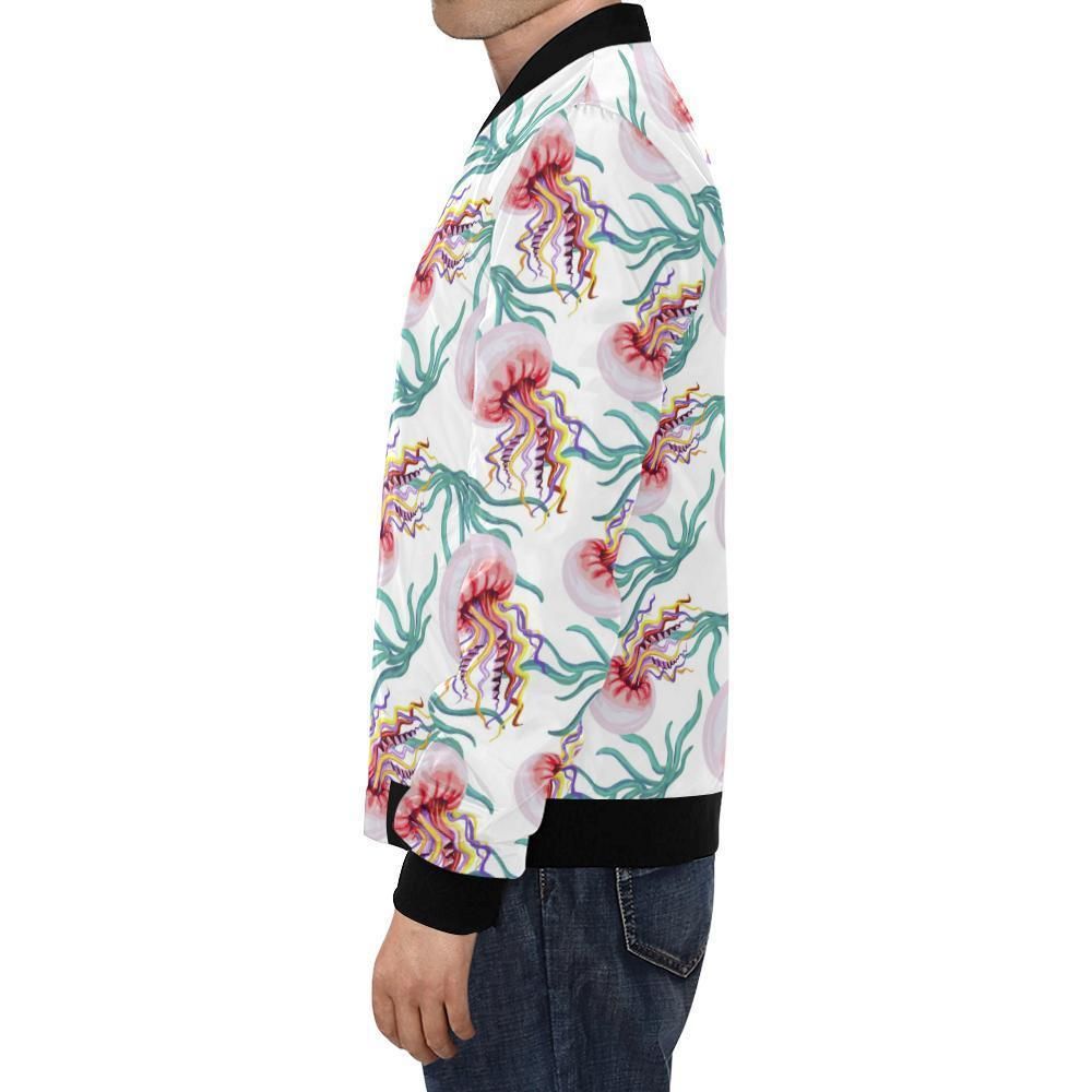 Cartoon-Jellyfish-Pattern-Print-Mens-Bomber-Jacket-1