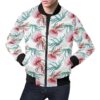 Cartoon Jellyfish Pattern Print Mens Bomber Jacket