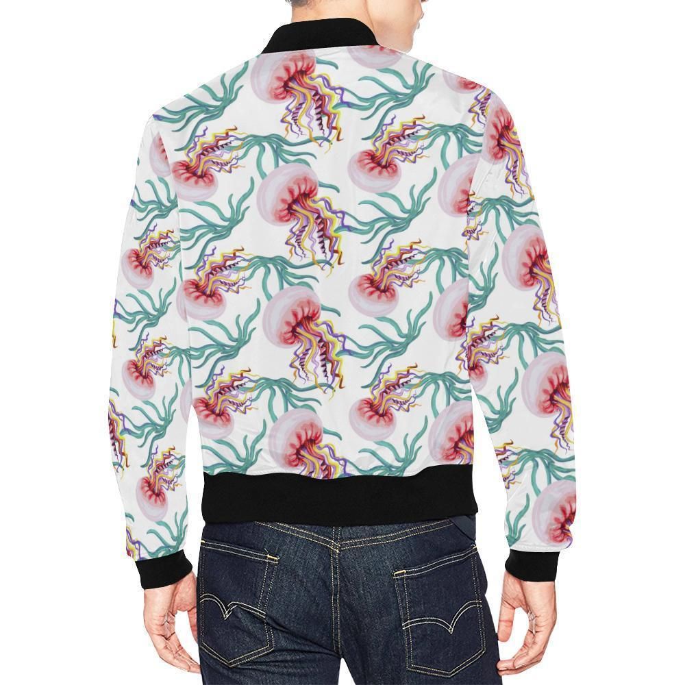Cartoon-Jellyfish-Pattern-Print-Mens-Bomber-Jacket-2