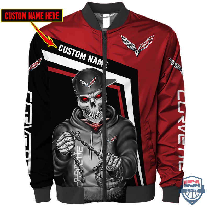 Chevrolet Corvette Ghost Rider Custom Name Bomber Jacket Chevrolet Corvette Ghost Rider Custom Name Bomber Jacket