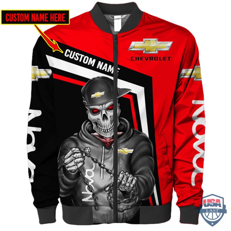 Chevrolet-Nova-Skeleton-Snapback-Custom-Name-Bomber-Jacket-1