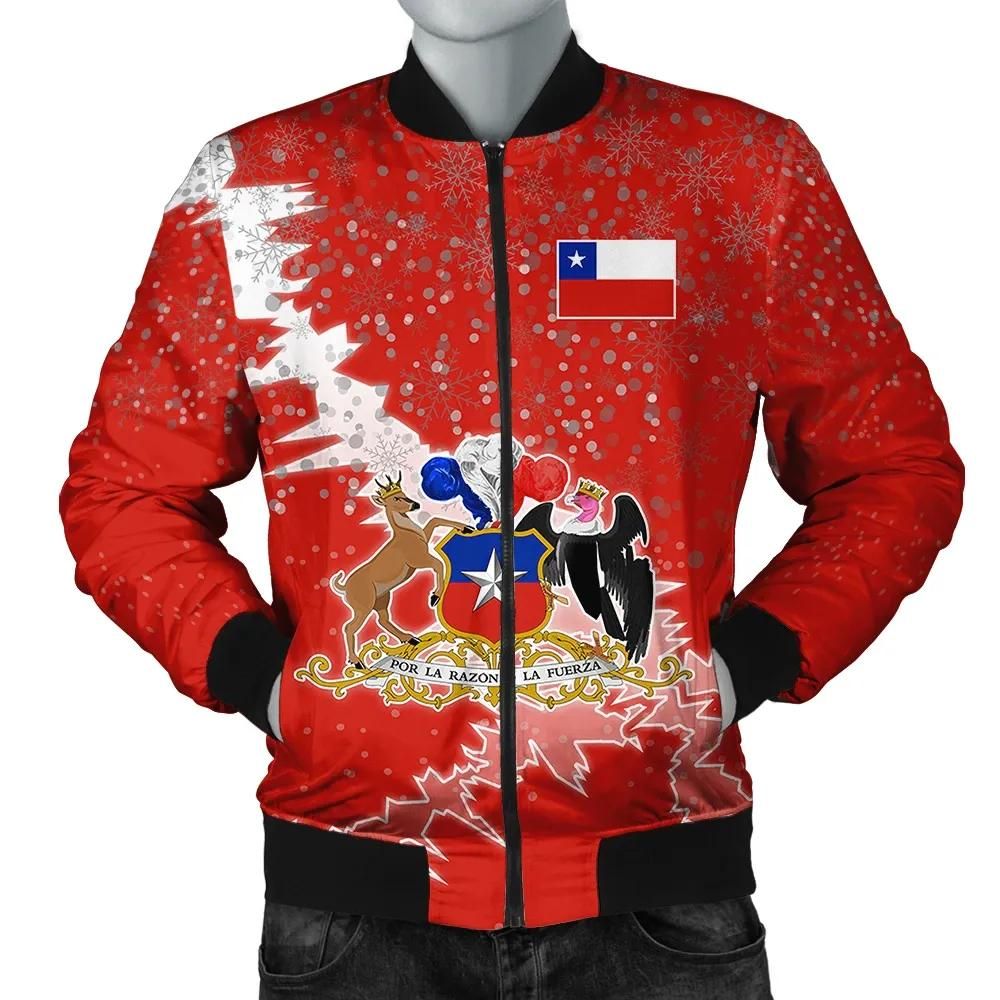 Chile Christmas Coat Of Arms Men Bomber Jacket X Style J78 Bomber Jacket Chile Christmas Coat Of Arms Men Bomber Jacket X Style J78 Bomber Jacket