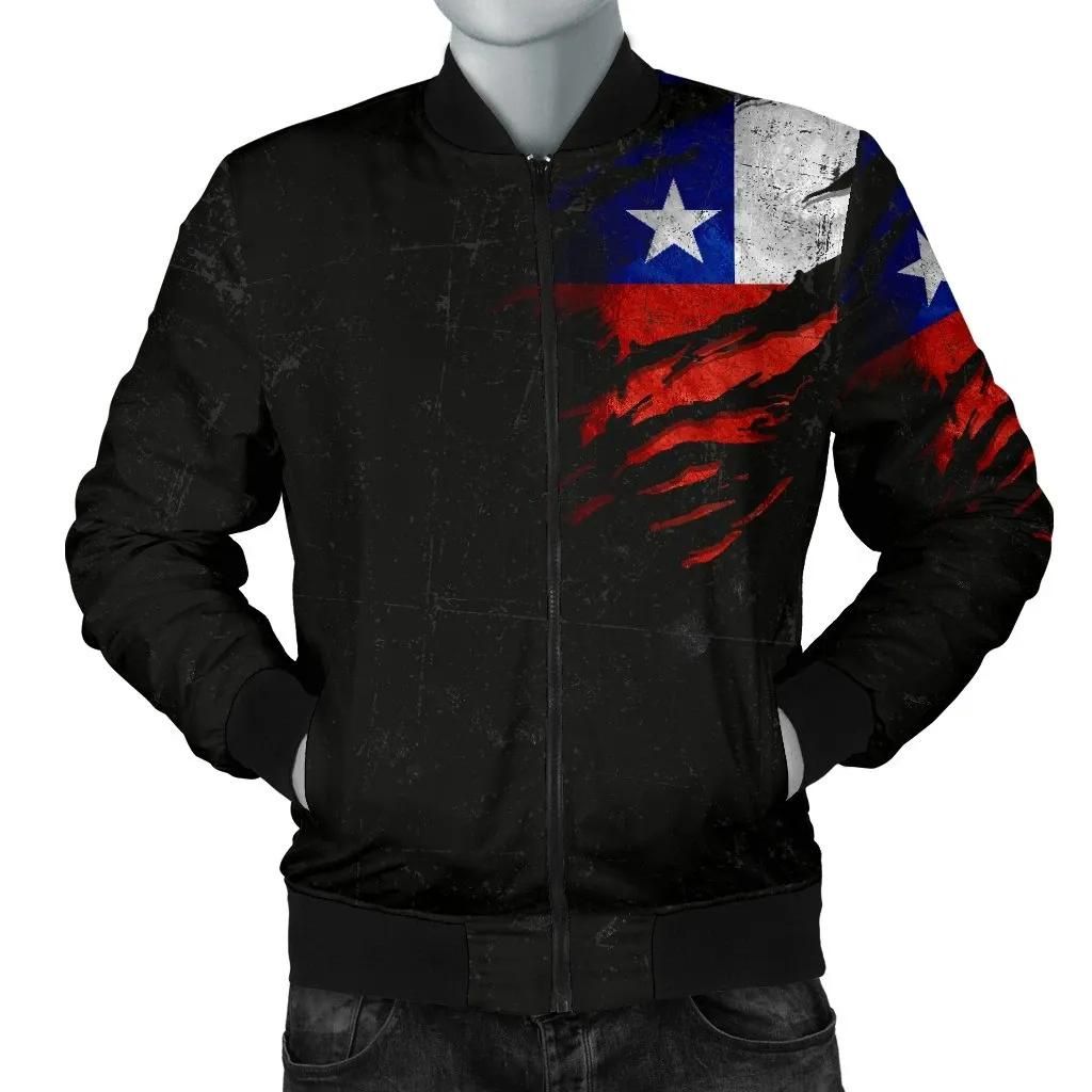 Chile in Me Men's Bomber Jacket - Special Grunge Style A7 Bomber Jacket Chile in Me Men's Bomber Jacket - Special Grunge Style A7 Bomber Jacket