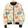 Christian Bible Pattern Print Women Casual Bomber Jacket