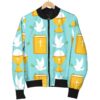 Christian Dove Pattern Print Women Casual Bomber Jacket