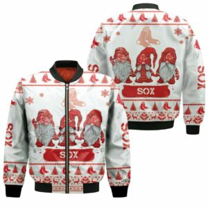 Christmas Gnomes Boston Red Soxugly Sweatshirt Christmas 3D Bomber Jacket Model 1222 Bomber Jacket